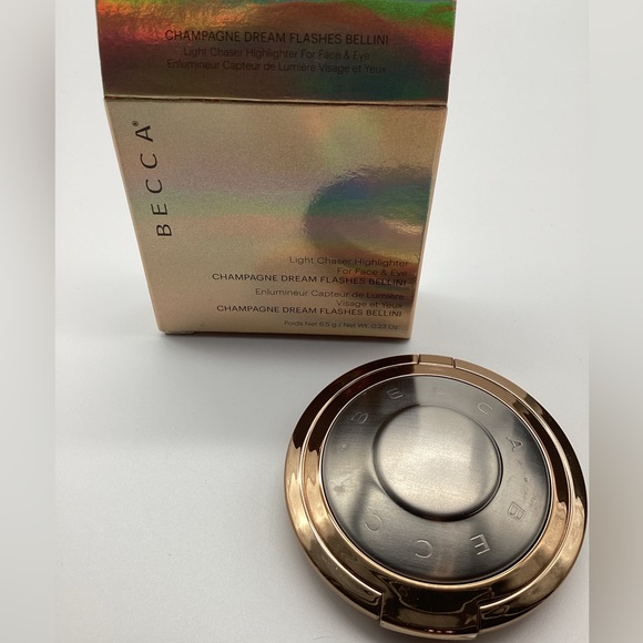 BECCA Light Chaser Highlighter in Champagne Flashes Bellini BNIB & Discontinued - Picture 12 of 16